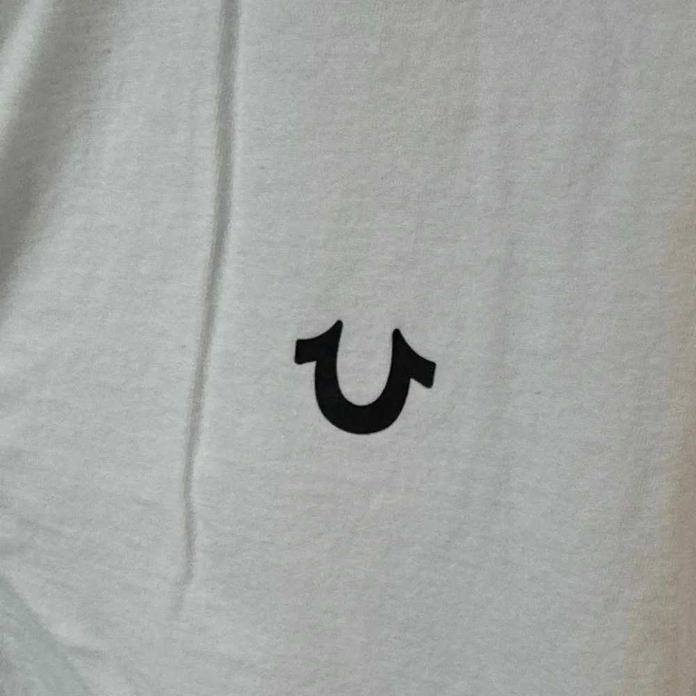 True Religion Casual White quarter Button Down t Shirt EUC M